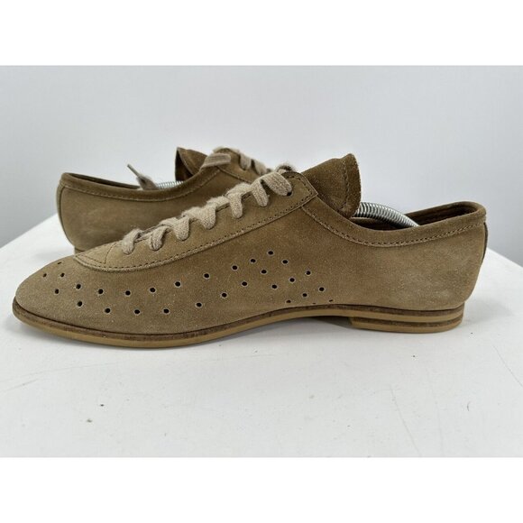 Bottega Veneta Perforated Tan Suede Oxdors Size 44/11-USA main image 4